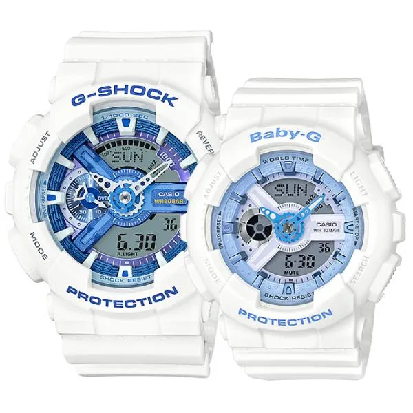 Casio Baby-G & G-Shock Couple Watches BA110BE-7A / GA110WB-7A 