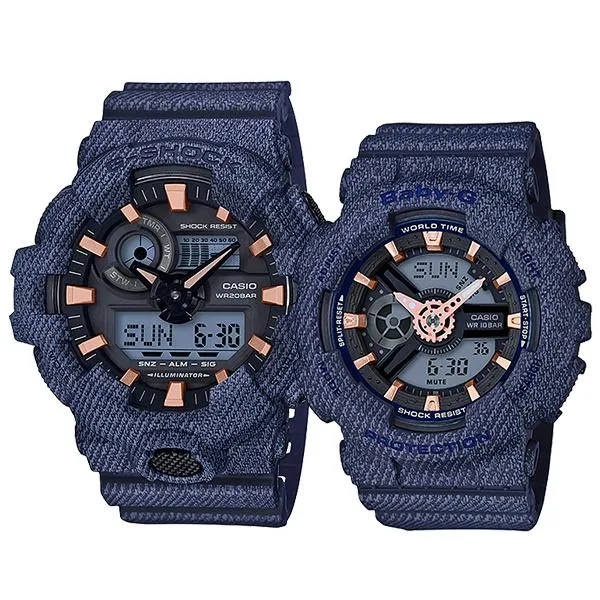Casio Baby-G & G-Shock Couple Watches BA110DE-2A1 / GA700DE-2A 