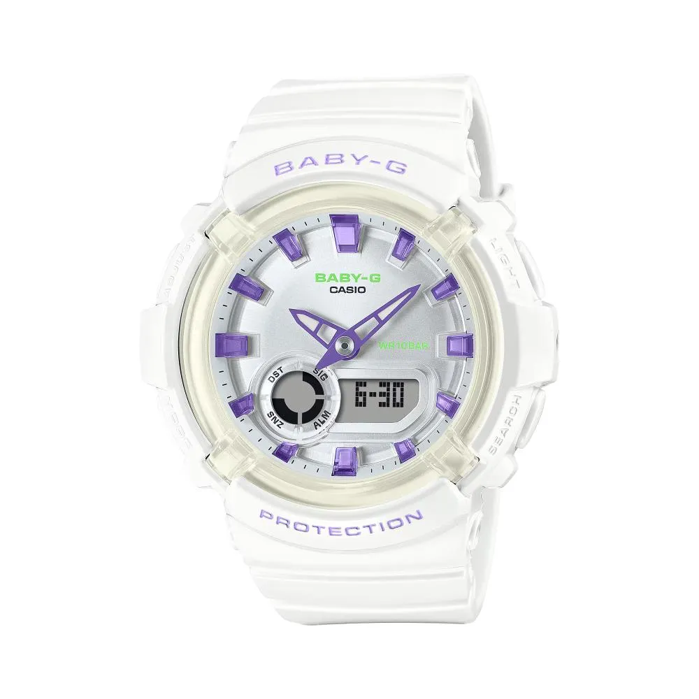 Casio Baby-G Analog-Digital White Resin Strap Women's Watch BGA-280DN-7ADR 