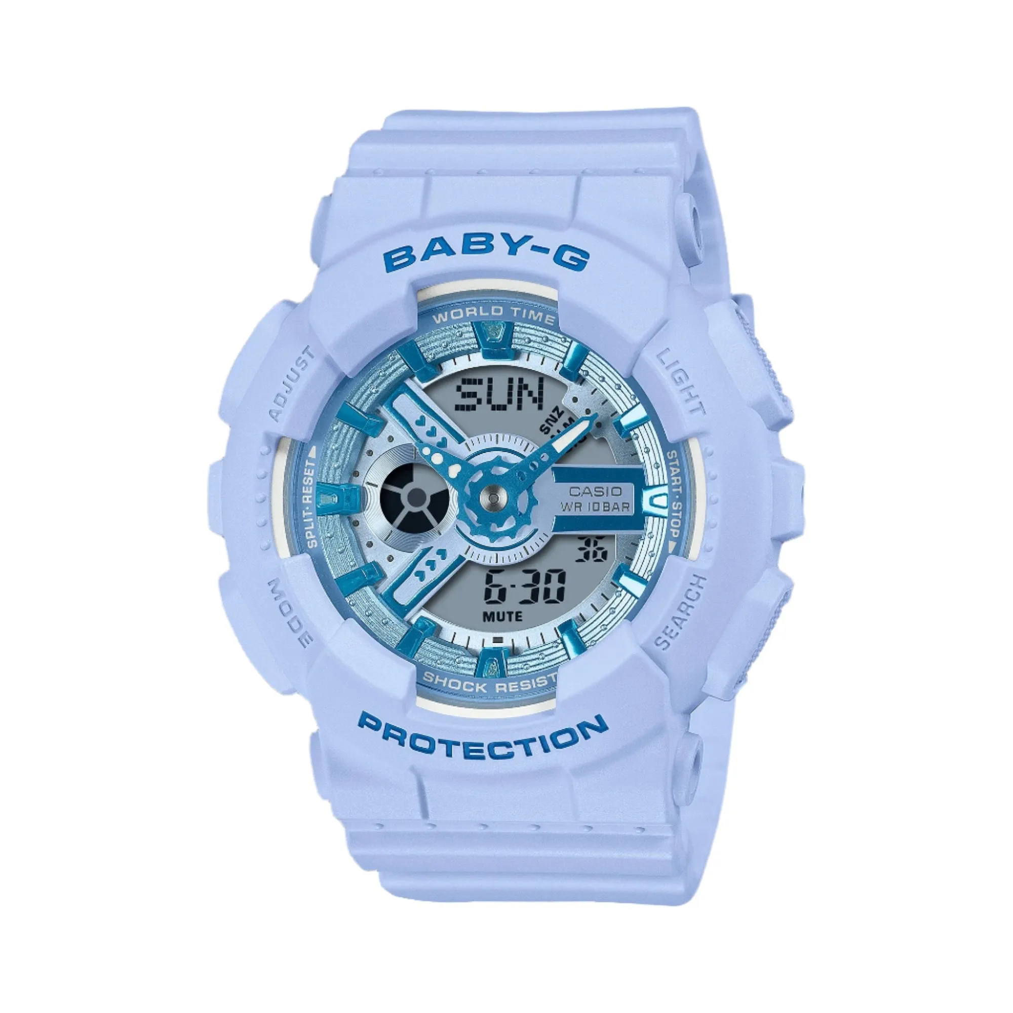 Casio Baby-G BA-110 Series Light Blue Resin Watch BA-110YK-2ADR 