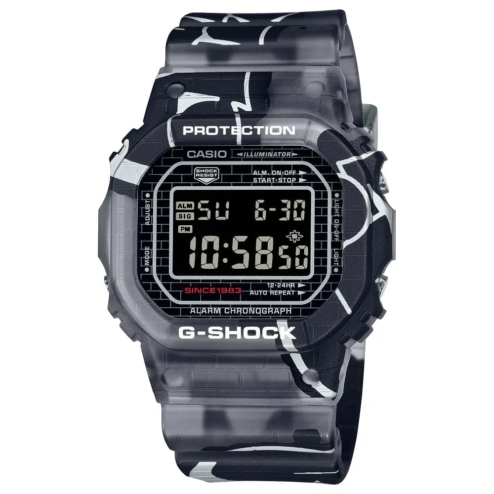 Casio Baby-G Digital Gray Resin Strap Men Watch DW-5000SS-1DR-P 