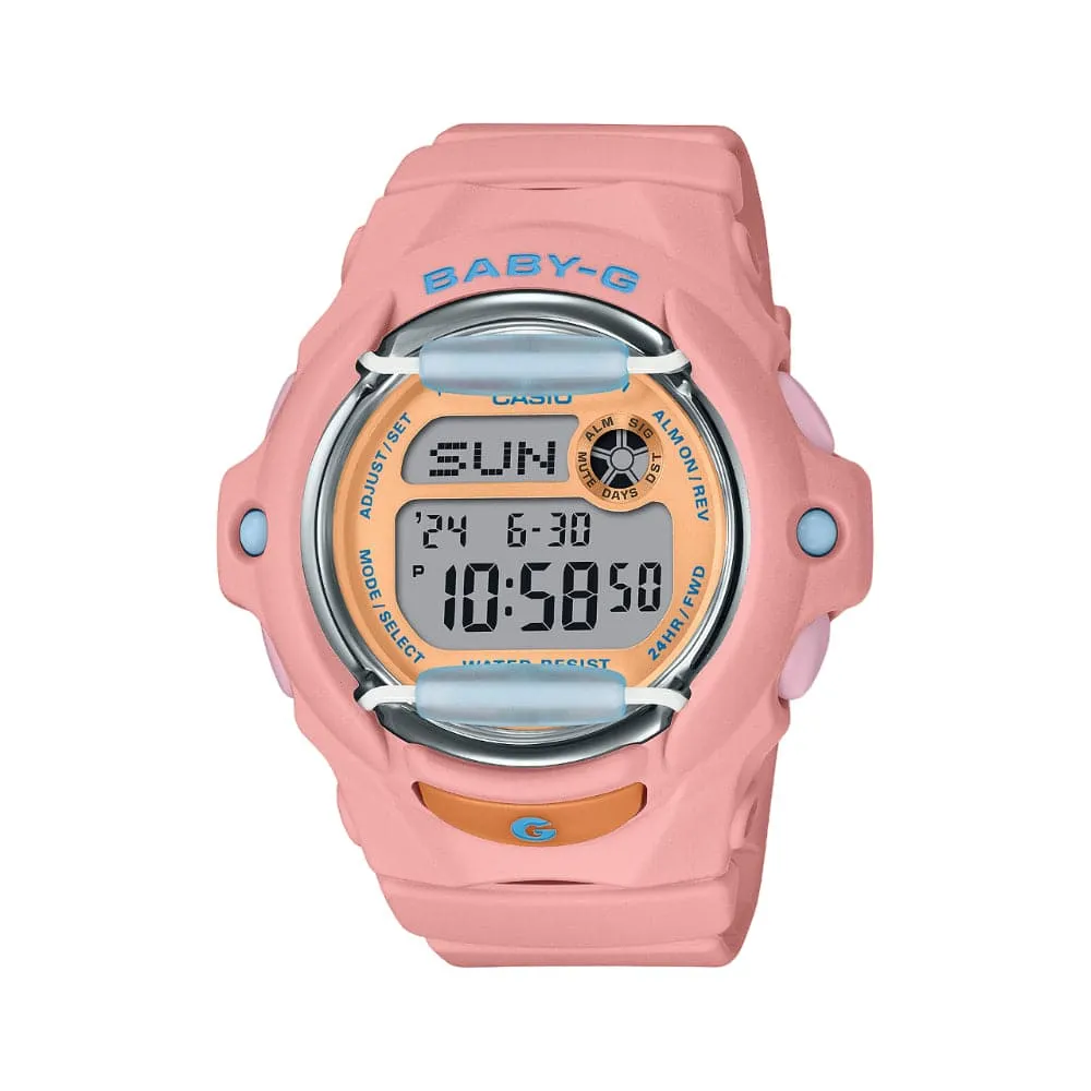 Casio Baby-G Digital Pink Resin Strap Women Watch BG-169PB-4DR 
