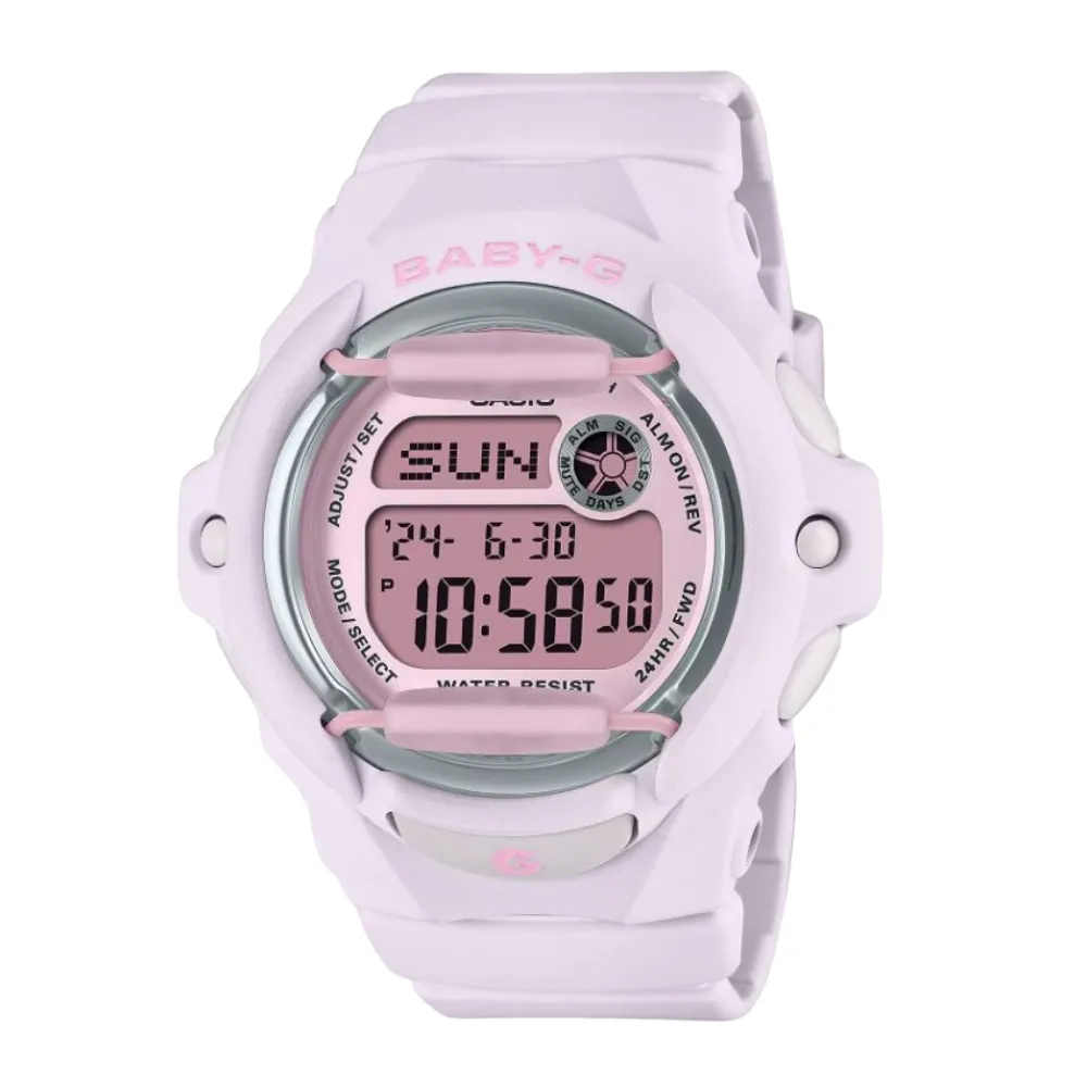 Casio Baby-G Digital Pink Resin Strap Women Watch BG-169U-4BDR-P 