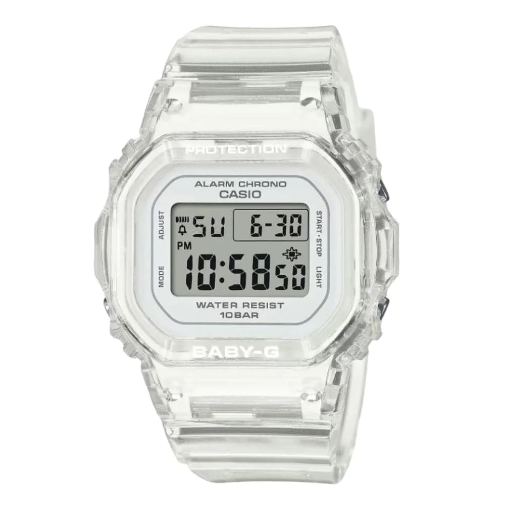 Casio Baby-G Digital Transparent Resin Strap Unisex Watch BGD-565US-7DR 