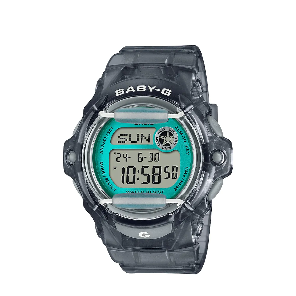 Casio Baby-G Gray Strap Shock Resistant 200 Meter Digital Watch for Women BG-169U-8BDR 