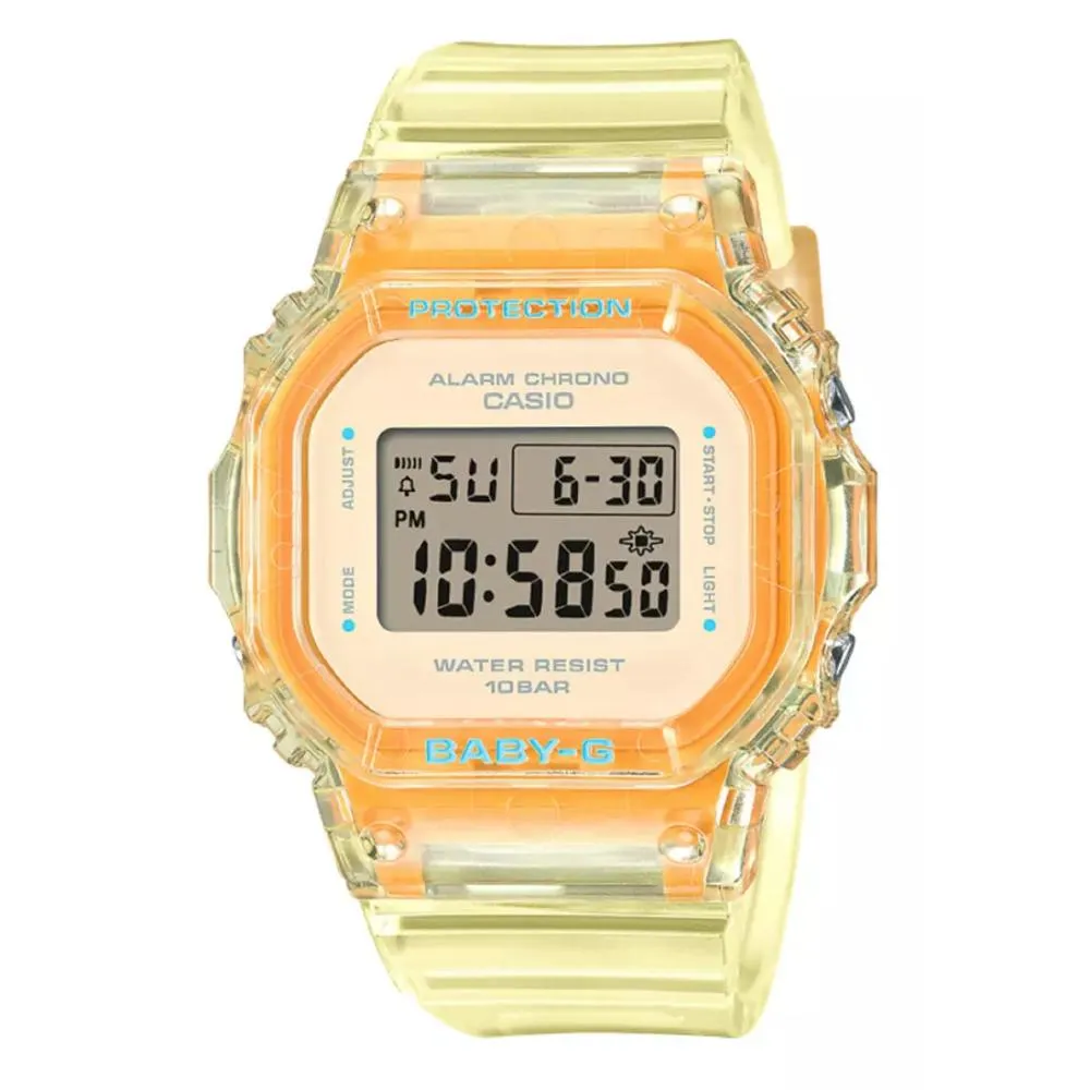 Casio Baby-G Lineup Yellow Transparent Resin Band Women's Watch BGD-565SJ-9DR 