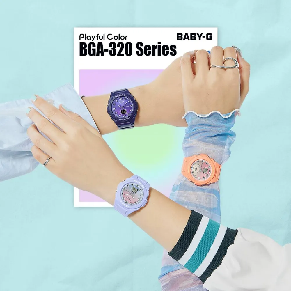 Casio Baby-G Resin Strap Women Watch BGA-320 Series 
