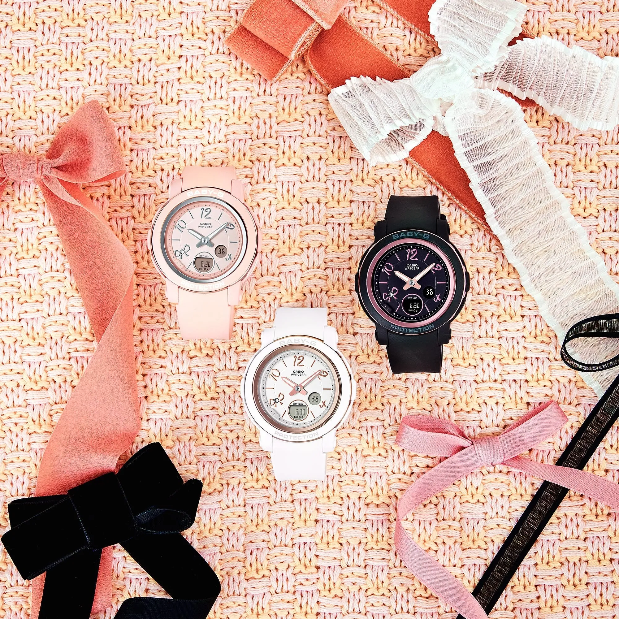 CASIO BABY-G SWEET RIBBON MOTIF BGA-290 SERIES WATCH 