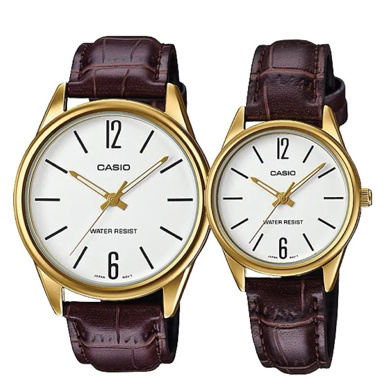 Casio Couple Leather Watch LTPV005GL-7B MTPV005GL-7B 