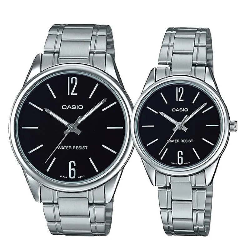 Casio Couple Stainless Steel Watch LTPV005D-1B MTPV005D-1B 