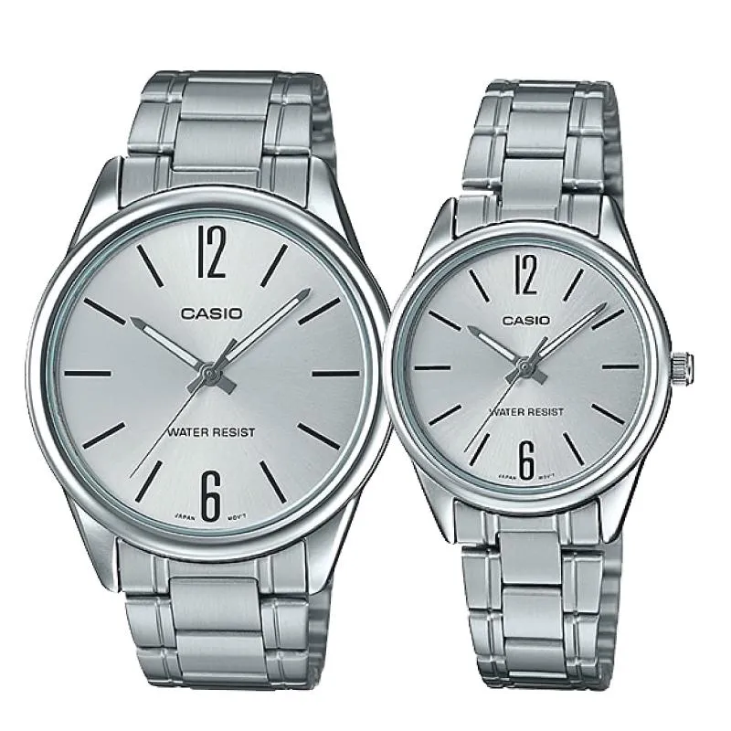 Casio Couple Stainless Steel Watch LTPV005D-7B MTPV005D-7B 