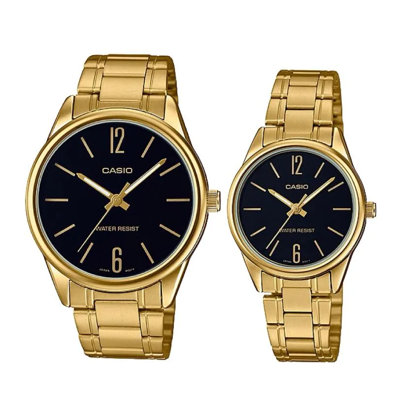 Casio Couple Stainless Steel Watch LTPV005G-1B MTPV005G-1B 