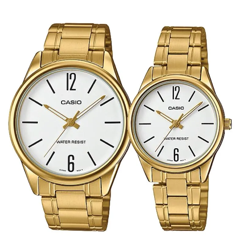 Casio Couple Stainless Steel Watch LTPV005G-7B MTPV005G-7B 