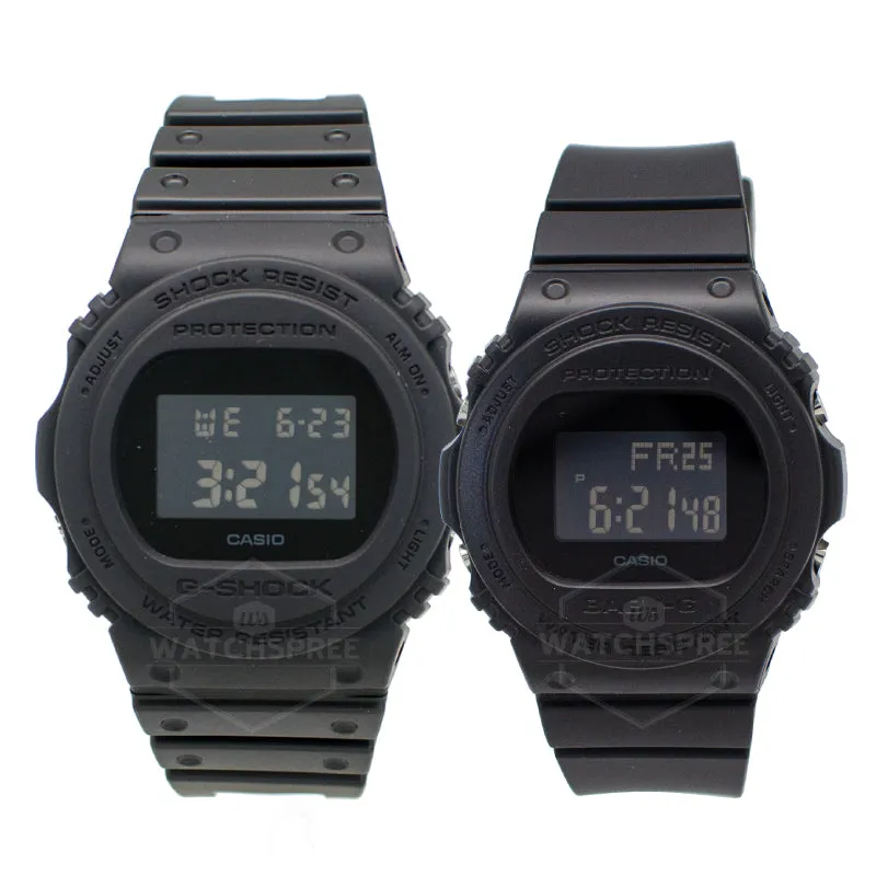 Casio G-Shock & Baby-G Couple Watches BGD570-1D / DW5750E-1B [Couple Watch Set] 