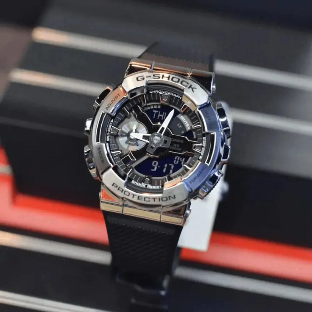 CASIO G-SHOCK GM-110-1ADF-P BLACK RESIN STRAP MEN WATCH