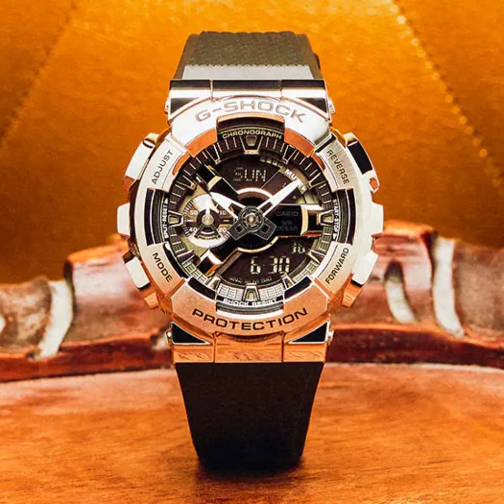 CASIO G-SHOCK GM-110-1ADF-P BLACK RESIN STRAP MEN WATCH