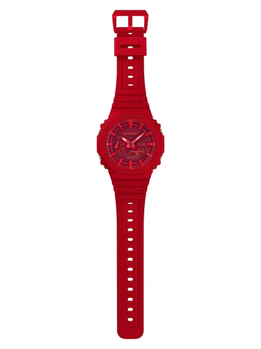 CASIO G-Shock Quartz Resin Strap Red Unisex Watch GA-2100-4AER