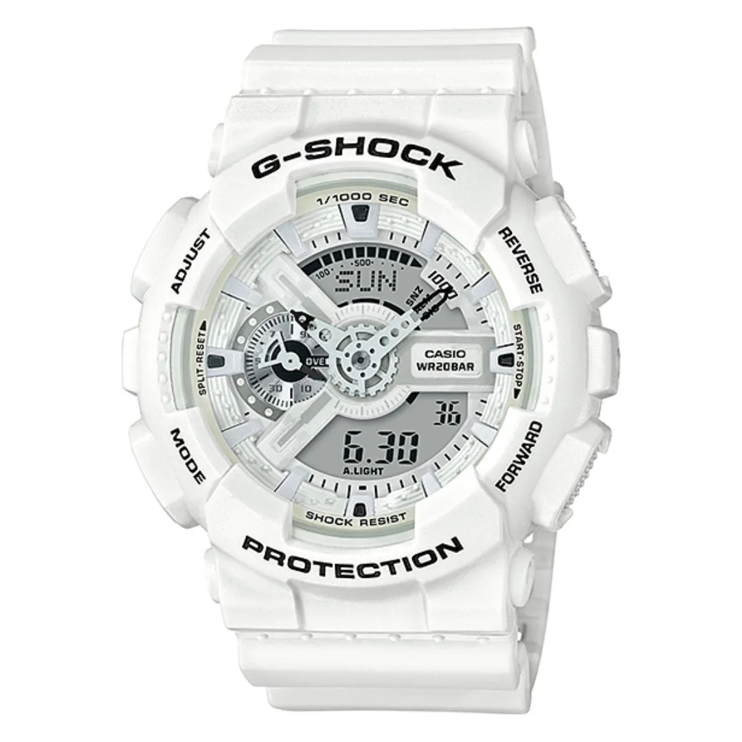 Casio GA-110MW-7ADR G-SHOCK White Resin Band Watch