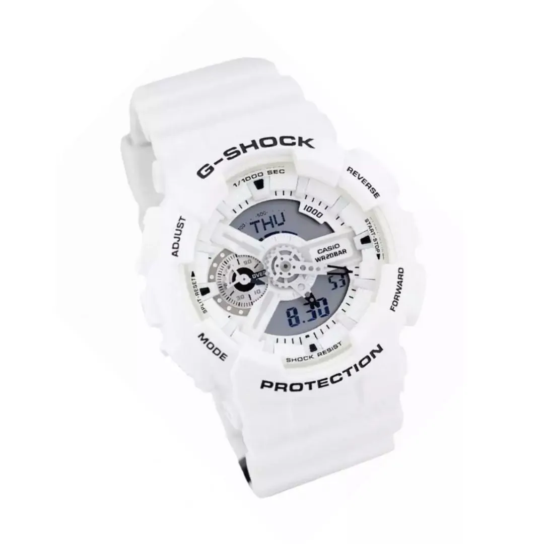 Casio GA-110MW-7ADR G-SHOCK White Resin Band Watch