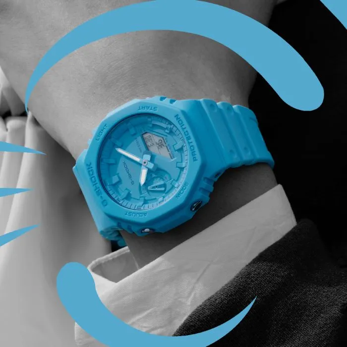Casio GA-2100-2A2ER G-Shock Tone-on-Tone Blue Watch