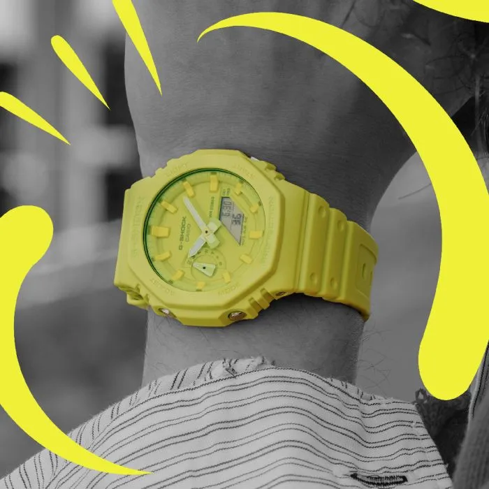 Casio GA-2100-9A9ER G-Shock Tone-on-Tone Yellow Watch
