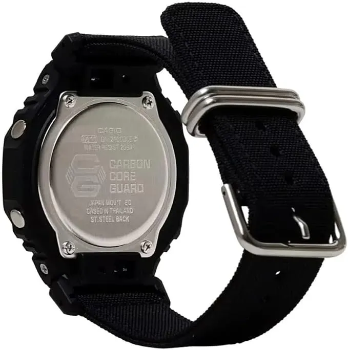 Casio GA-2100BCE-1AER Unisex's Analogue-Digital Quartz Watch with Fabric Strap