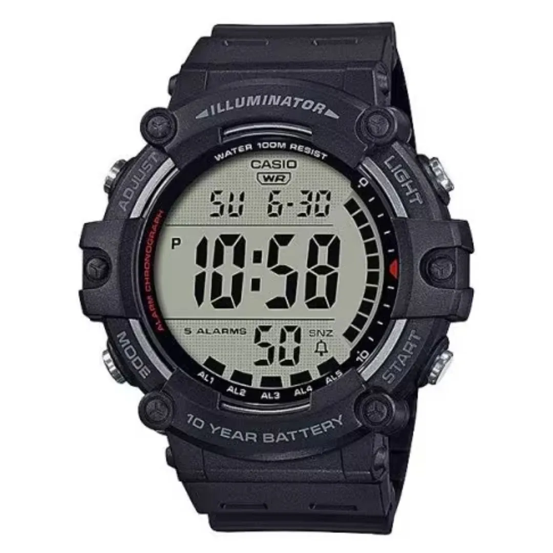 CASIO Men Black Resin Strap Watch AE-1500WH-1AVDF