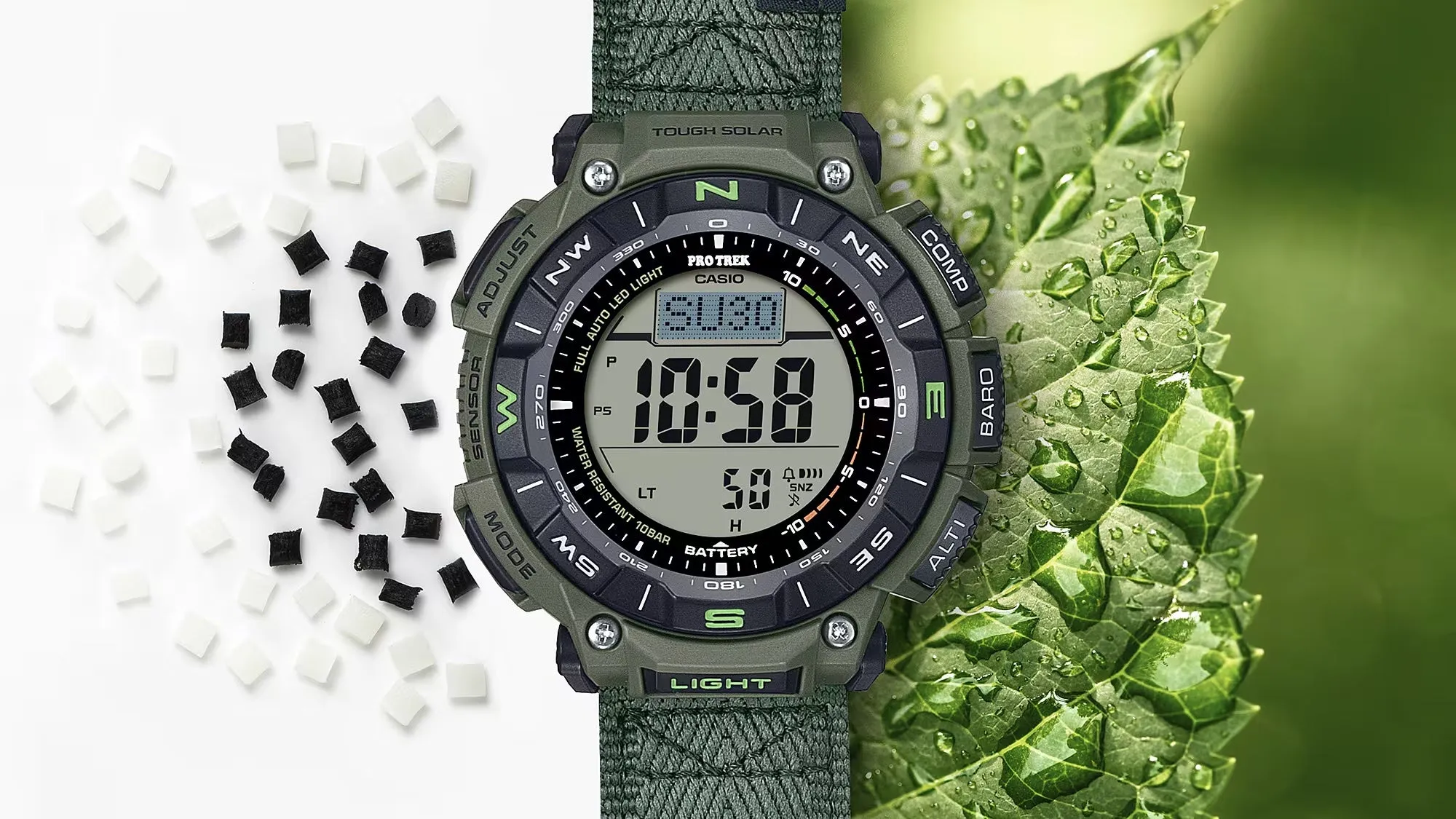 Casio Protrek CLIMBING CASTLON Triple Sensor Solar Mens Watch PRG340B-3