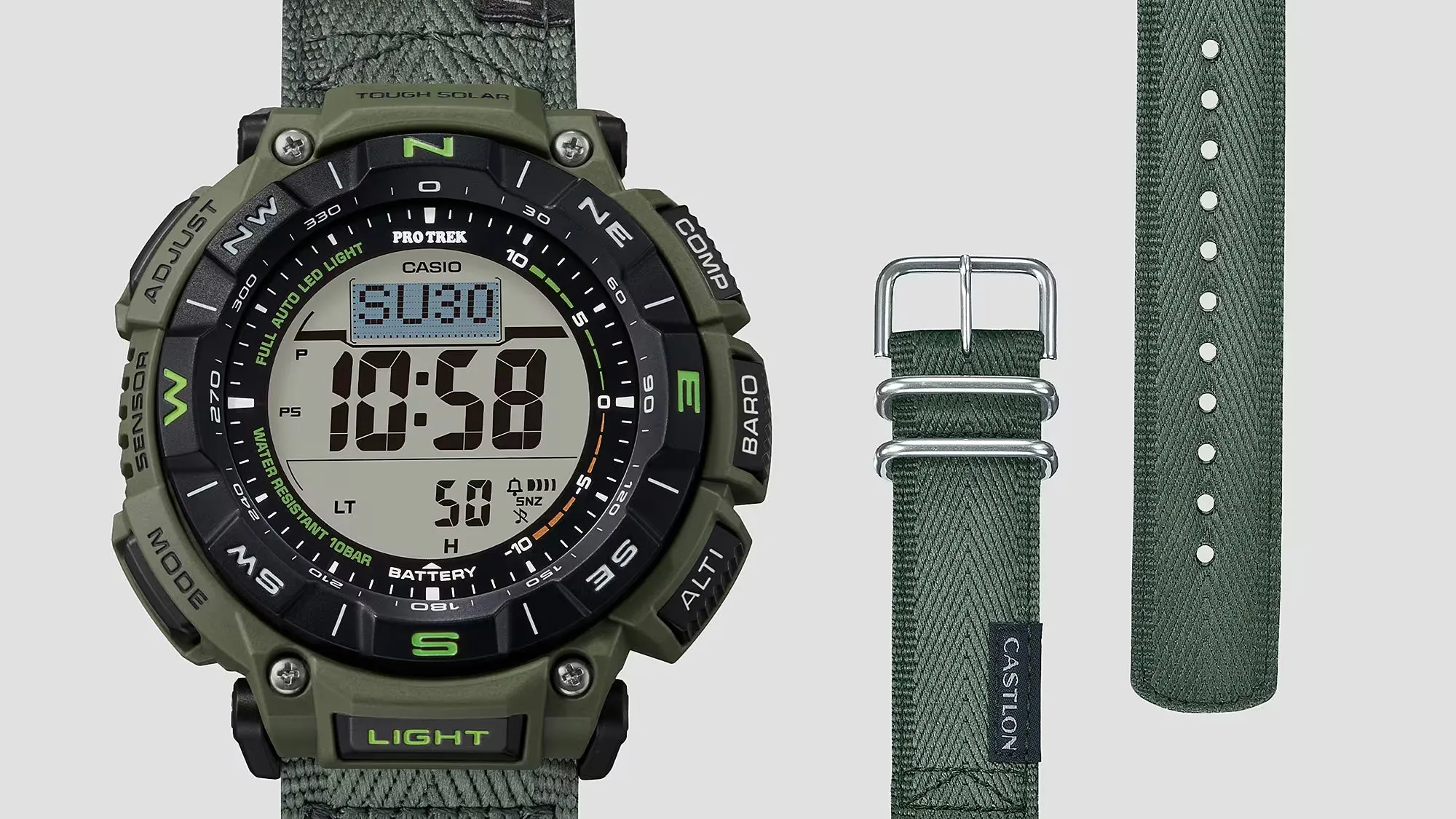 Casio Protrek CLIMBING CASTLON Triple Sensor Solar Mens Watch PRG340B-3