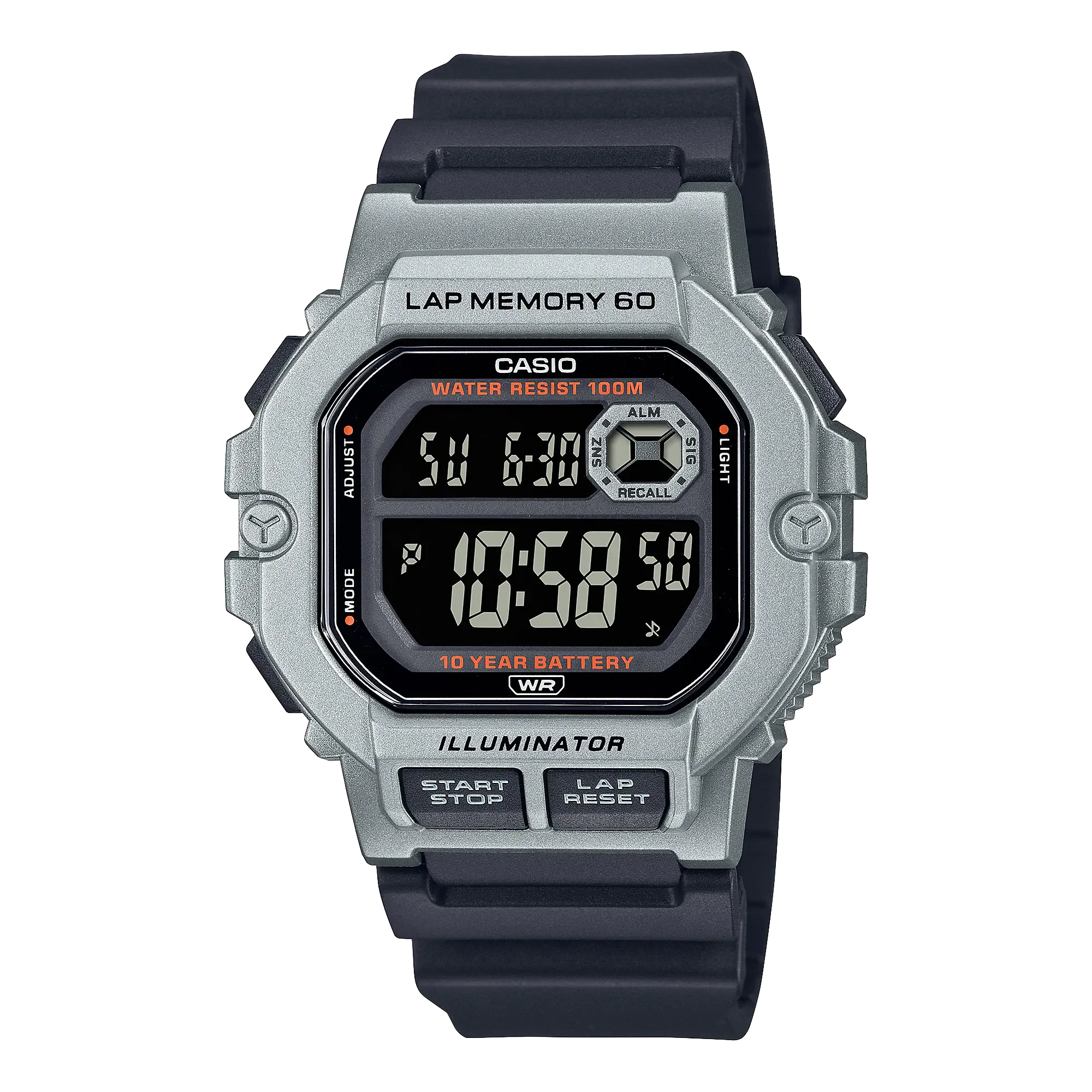 Casio Sports Gear Black Resin Band Watch WS1400H-1B 