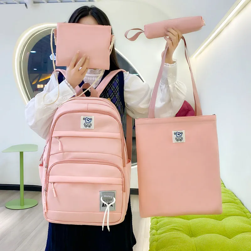Casual large capacity schoolbag, middle school student backpack