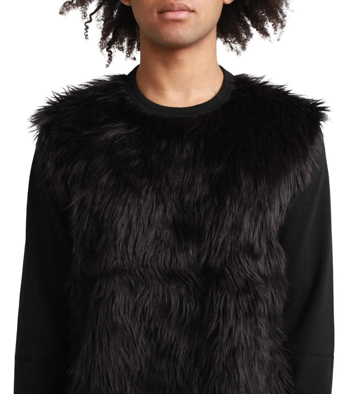CdG Homme Plus Fur T-Shirt Black