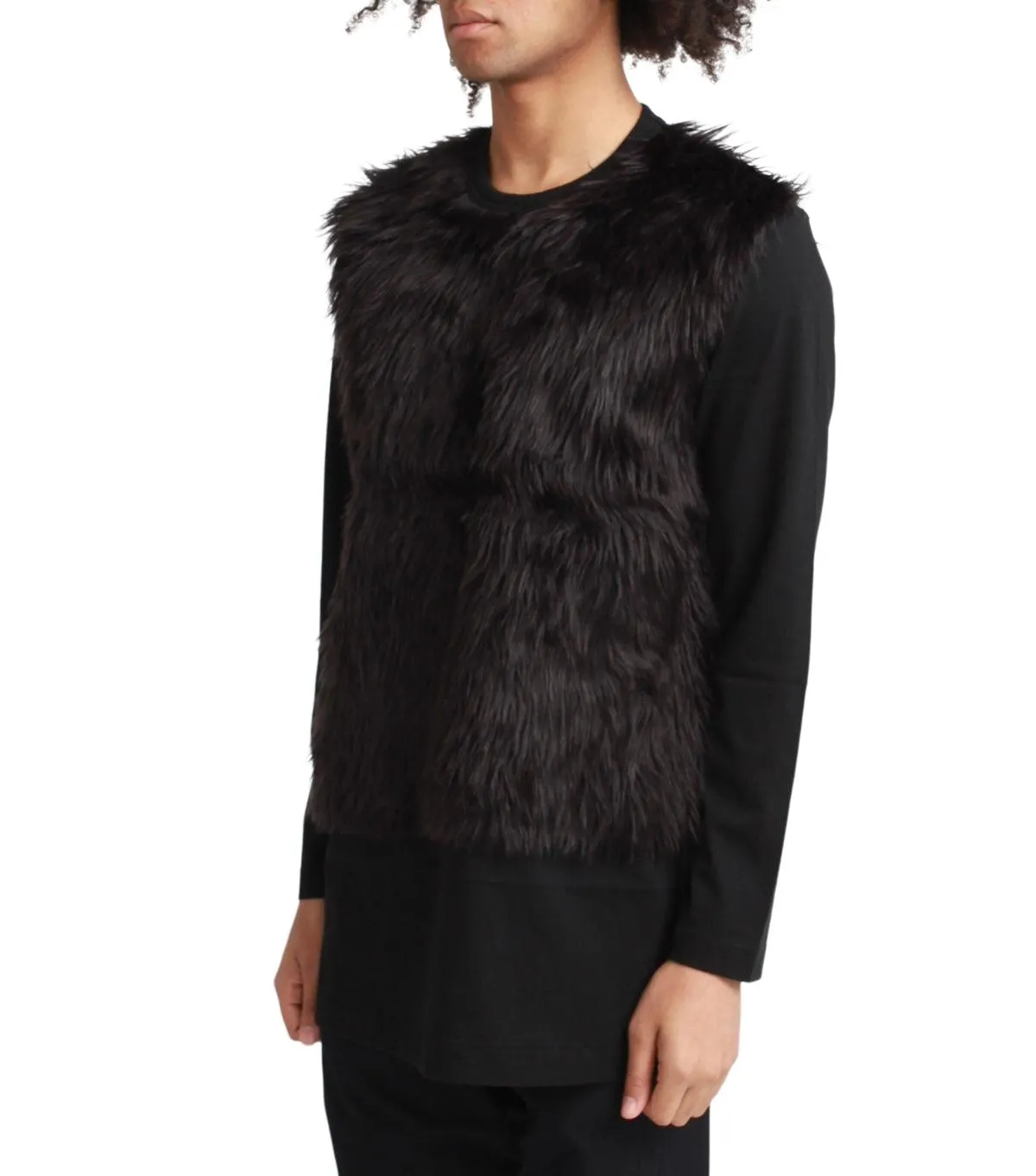 CdG Homme Plus Fur T-Shirt Black