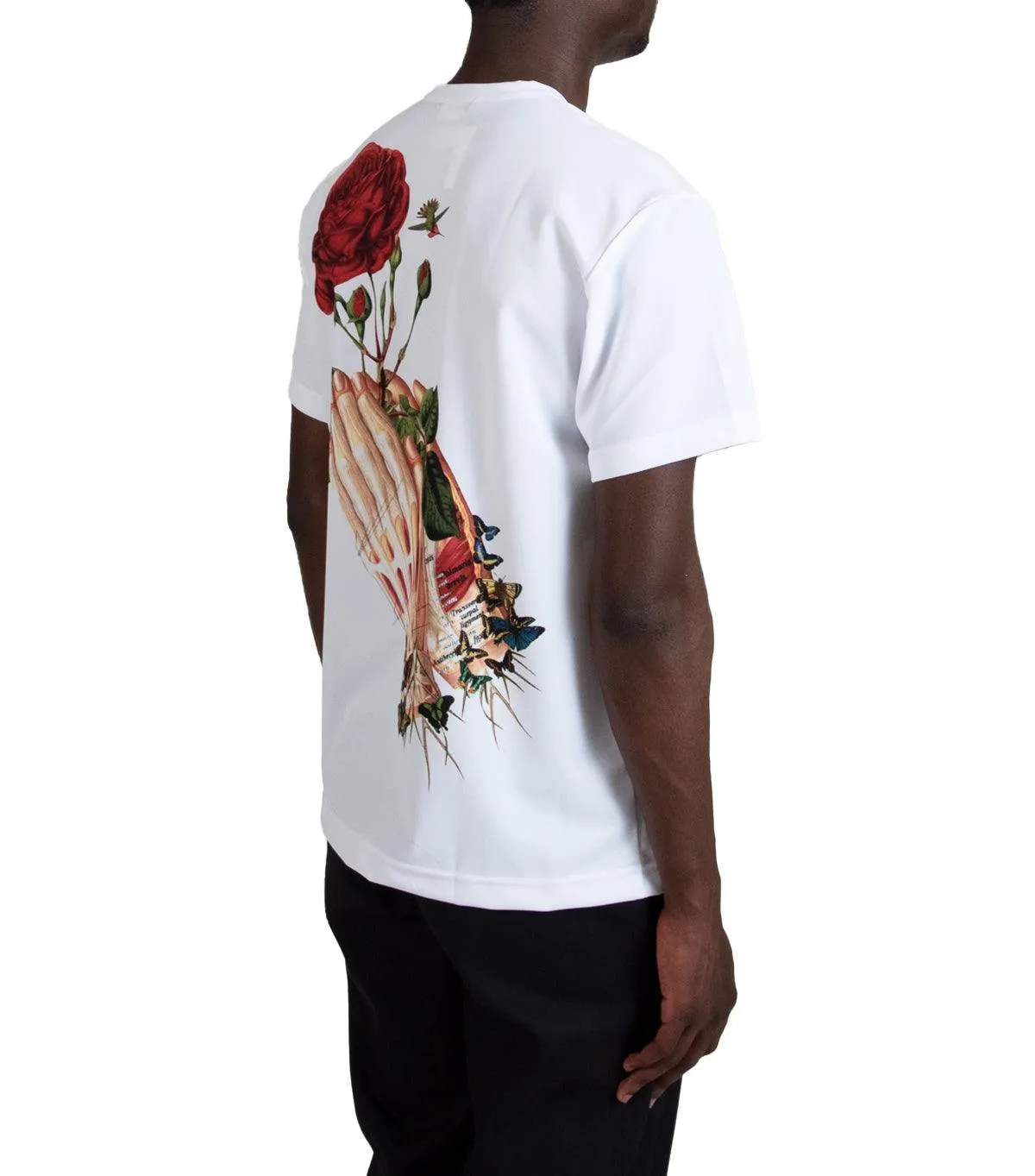 CdG Homme Plus Praying Hands T-Shirt White