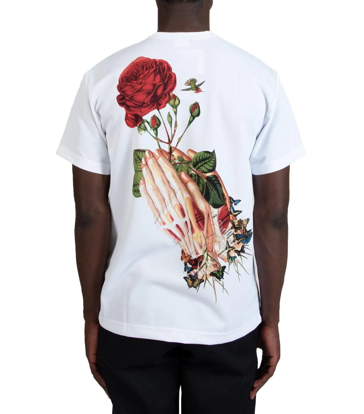 CdG Homme Plus Praying Hands T-Shirt White