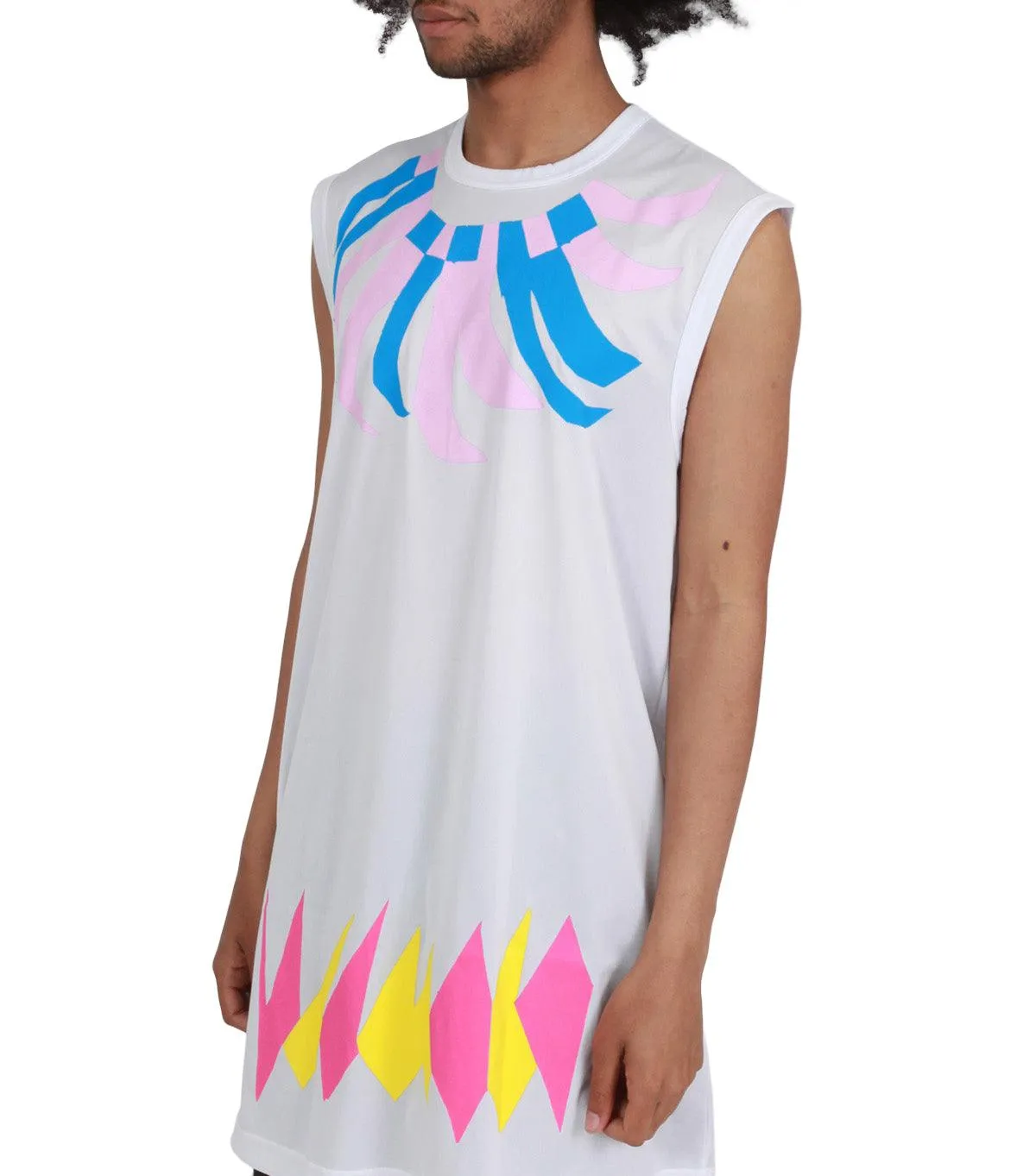 CdG Homme Plus Tank Top White Multi