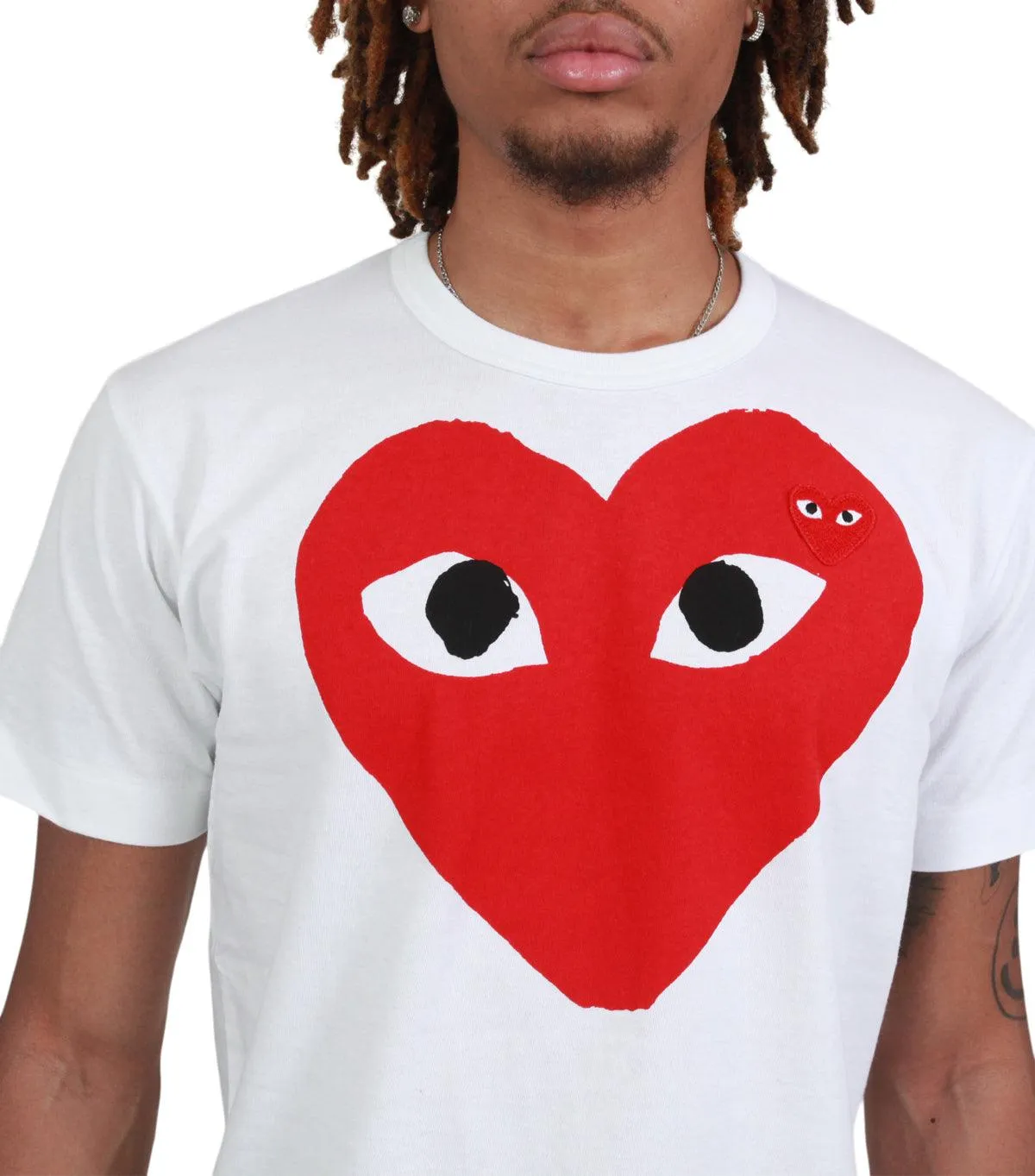 CdG PLAY Big Heart T-Shirt White