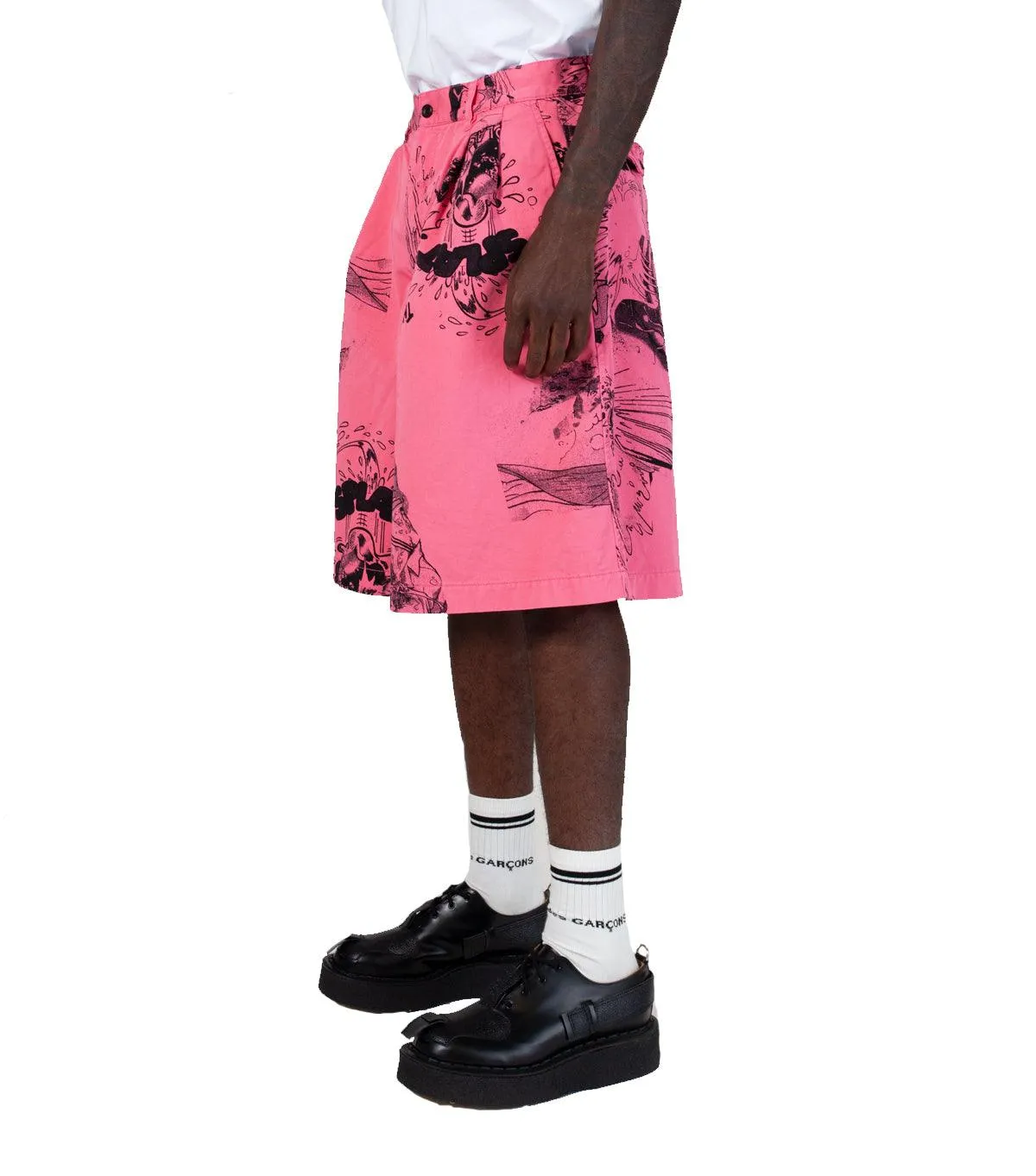 CdG SHIRT Graphic Shorts Pink