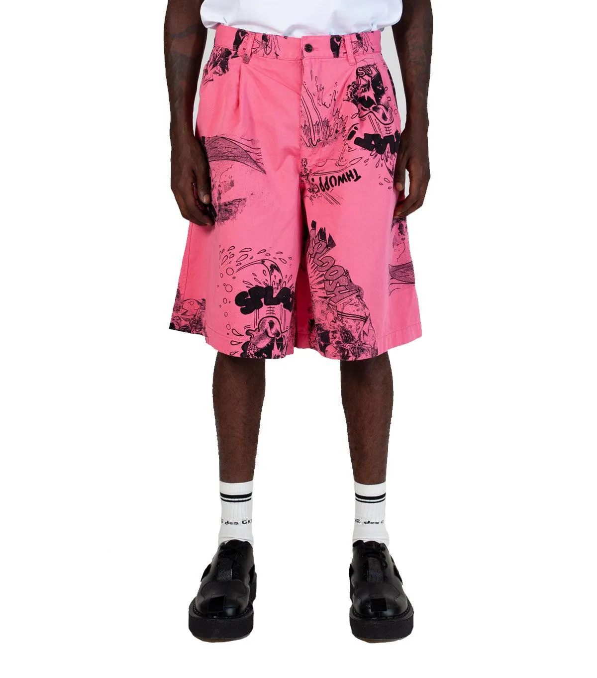 CdG SHIRT Graphic Shorts Pink