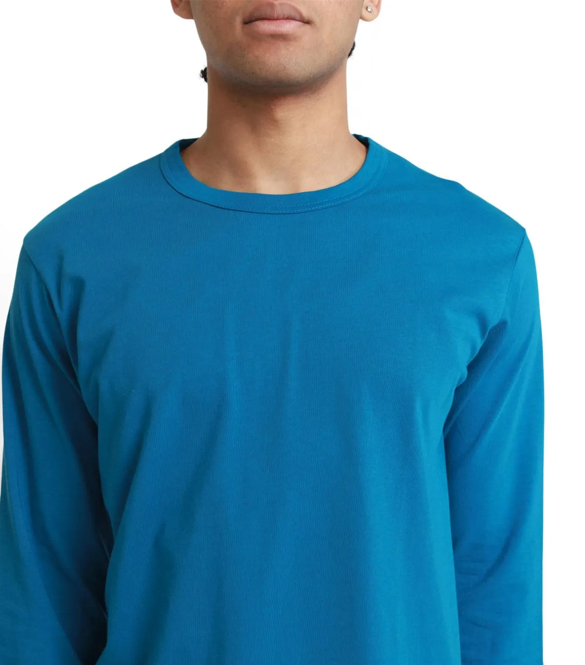 CdG SHIRT Rear Logo Long Sleeve T-Shirt Blue