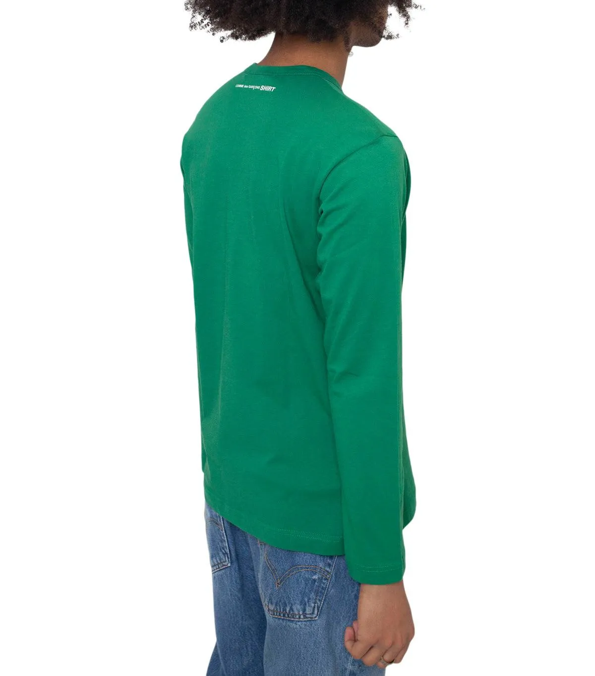 CdG SHIRT Rear Logo Long Sleeve T-Shirt Green