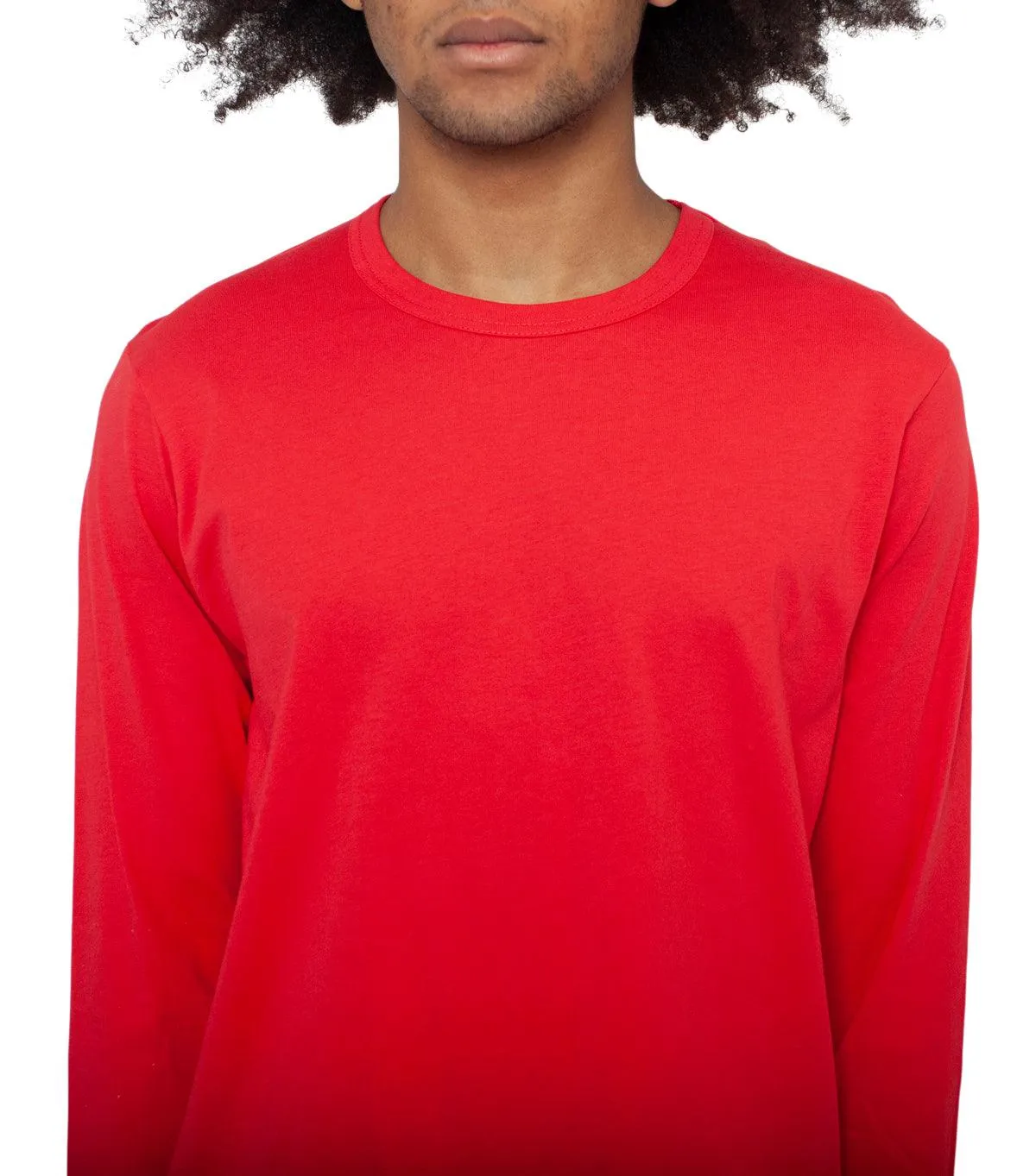 CdG SHIRT Rear Logo Long Sleeve T-Shirt Red