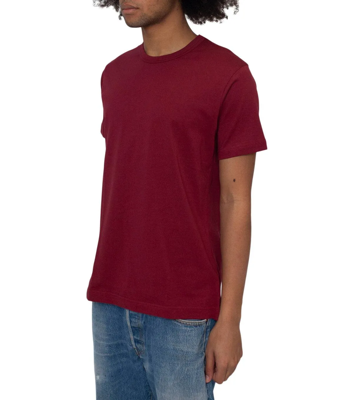 CdG SHIRT Rear Logo T-Shirt Burgundy