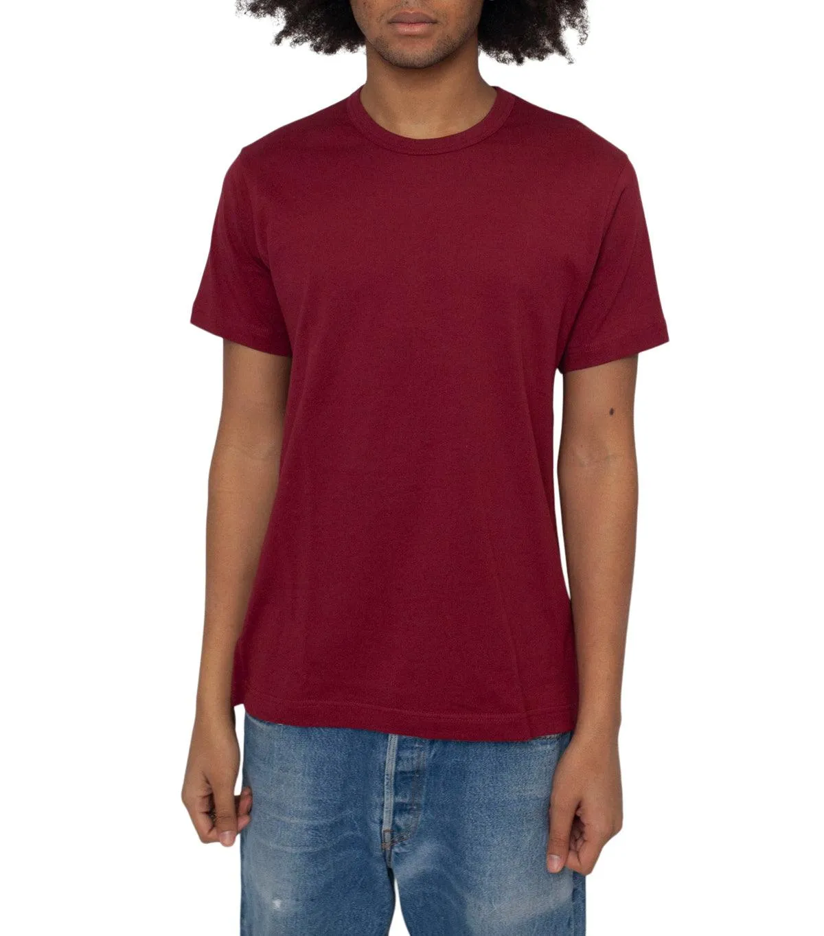 CdG SHIRT Rear Logo T-Shirt Burgundy