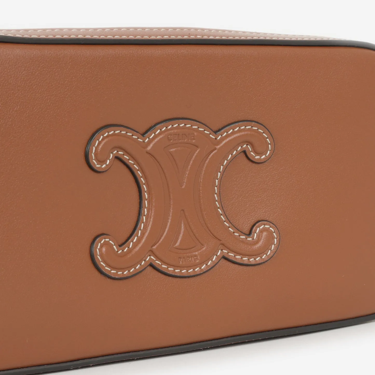 Celine - Mini Cuir Triomphe Camera Bag - Tan Smooth Calfskin GHW - Unused