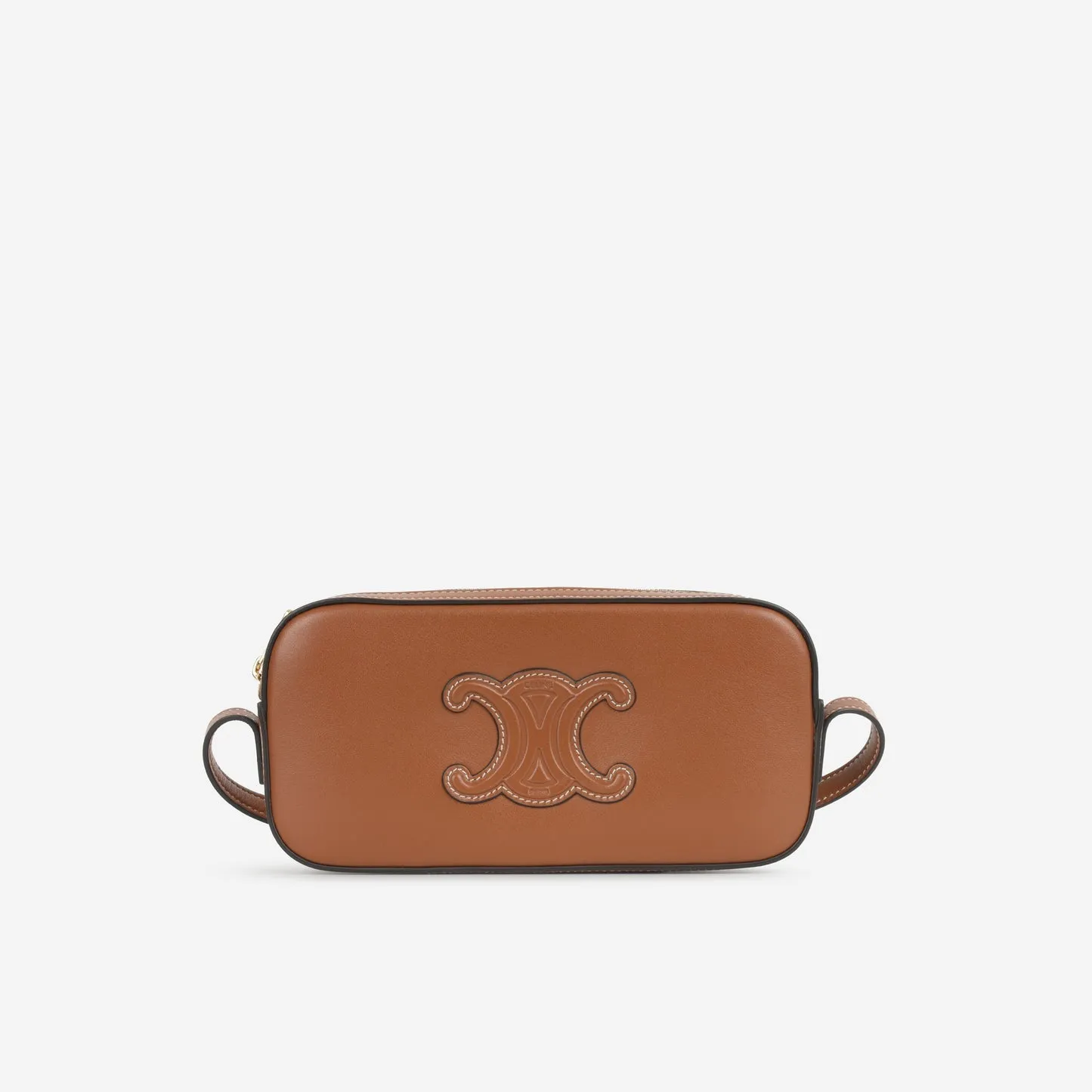Celine - Mini Cuir Triomphe Camera Bag - Tan Smooth Calfskin GHW - Unused handbags bulk sale