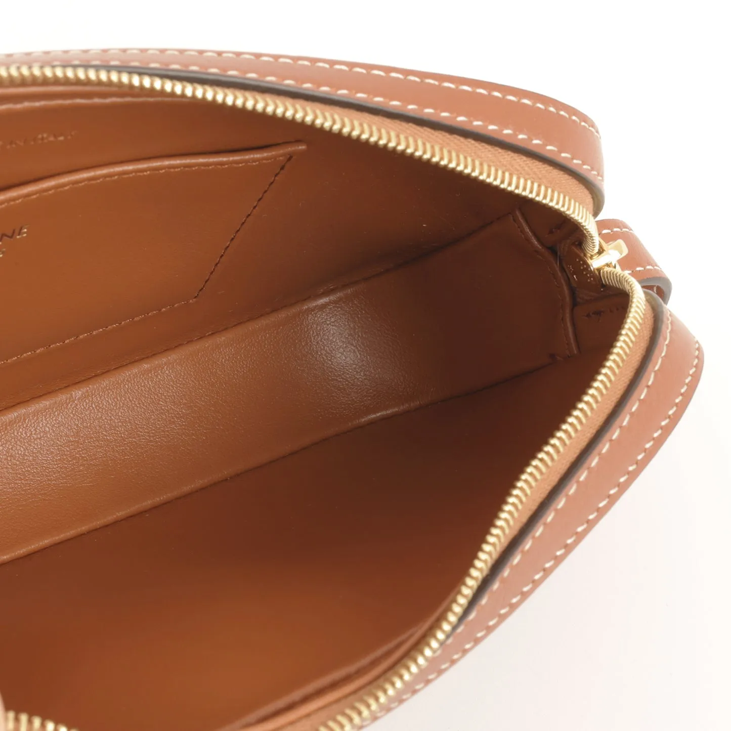 Celine - Mini Cuir Triomphe Camera Bag - Tan Smooth Calfskin GHW - Unused