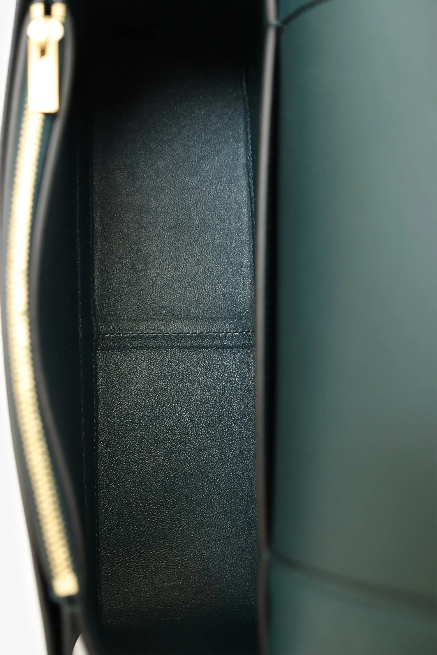 Celine Navy/Green Leather Frame Shoulder Bag