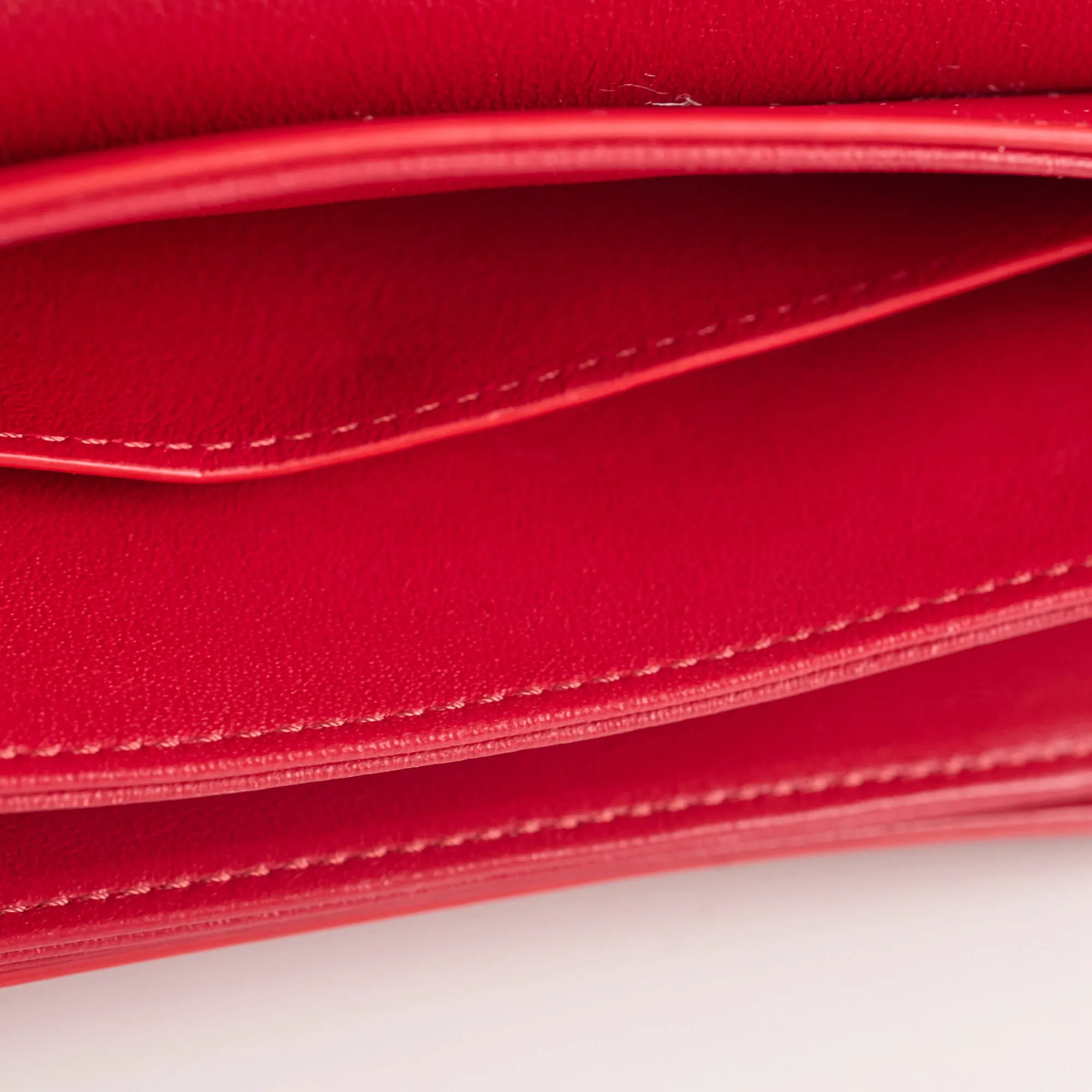 Celine Red C Logo Bag Smooth Calfskin
