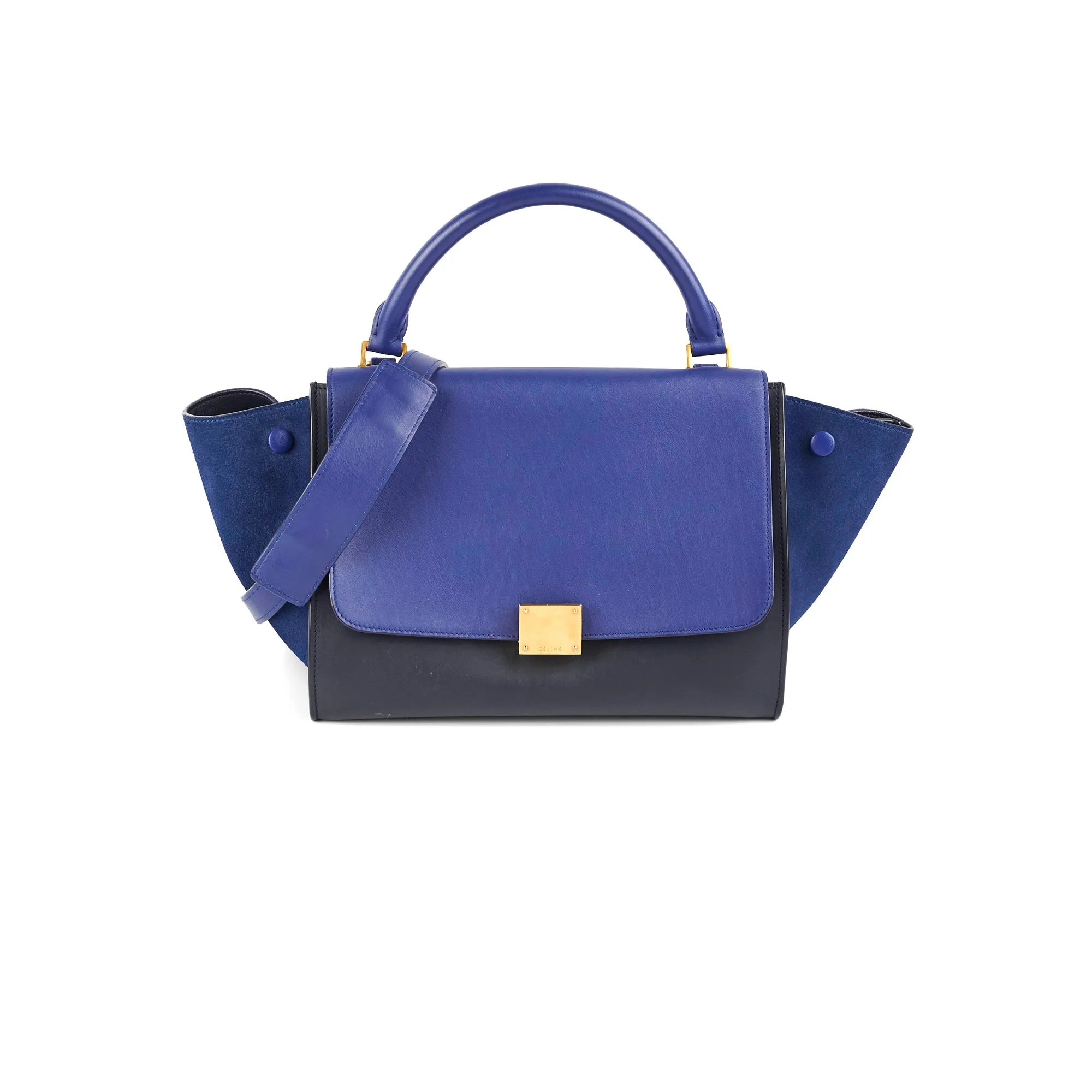Celine Small Trapeze Blue/Black